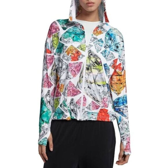 Nike Womens Dry Printed Hooded Training Jacket, Size Medium - Picture 1 of 5
